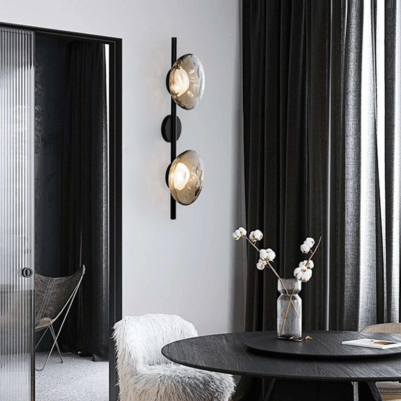 Ceto Glass Wall Light | Nordic Round Sconce for Ambient Illumination ...
