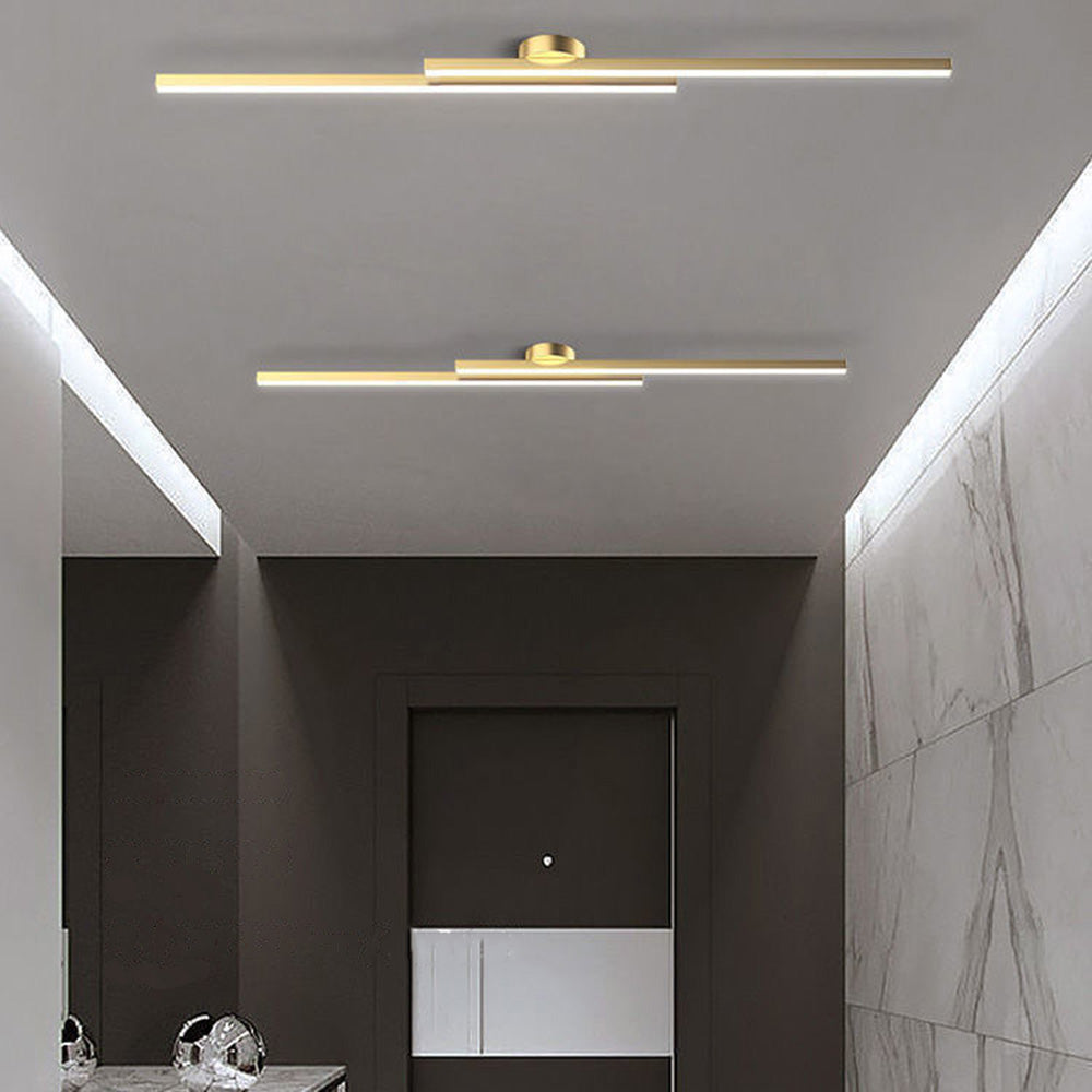Modern Linear LED Ceiling Light | 60cm 90cm 120cm | 3 Color Dimmable L ...